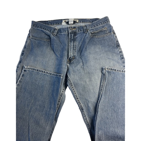 Genuine Harley Davidson Men Blue Denim Jeans Traditional Fit Faded 38x31 - Picture 3 of 12